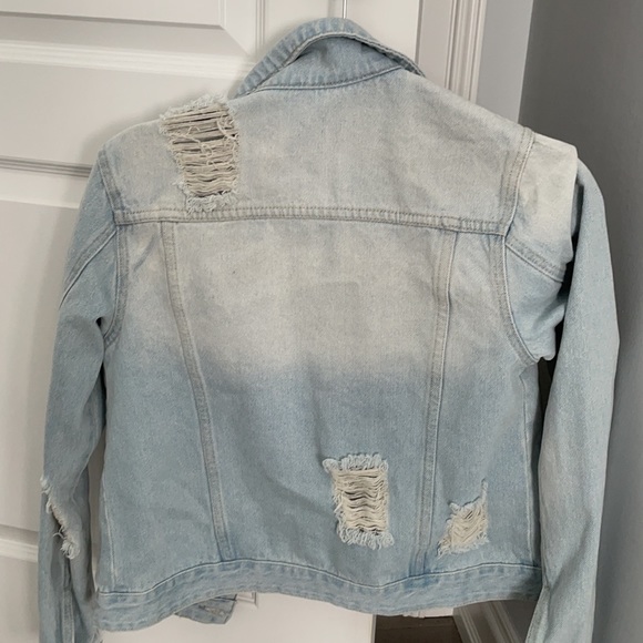 Distressed Light Jean Jacket - Picture 2 of 3